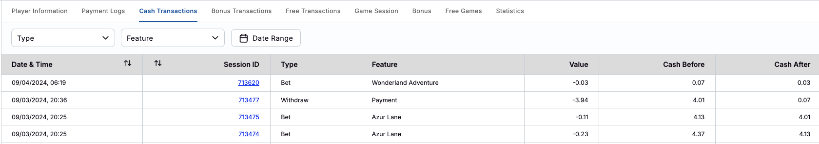 Cash Transactions Cash Transactions