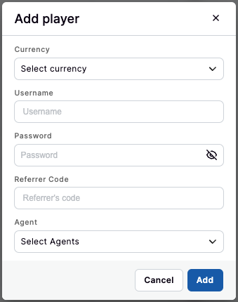 Add Player Add Player