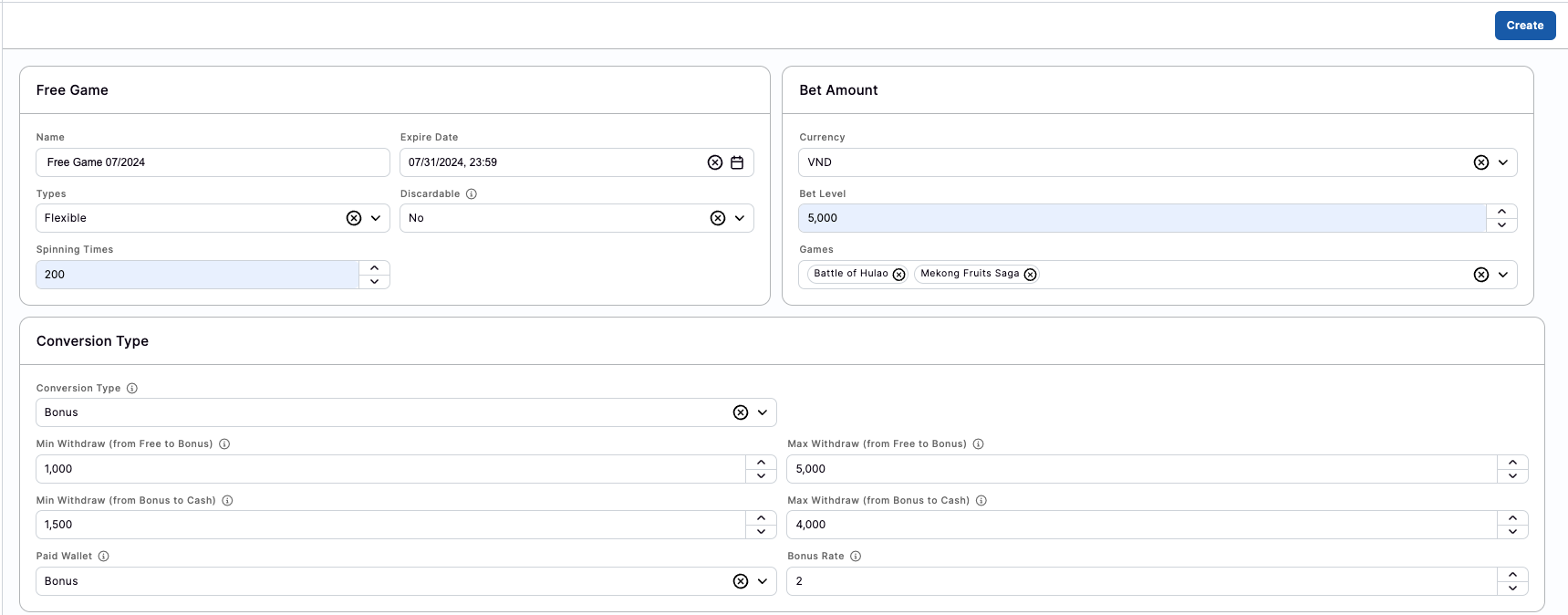 Free Game Create Free Game Create