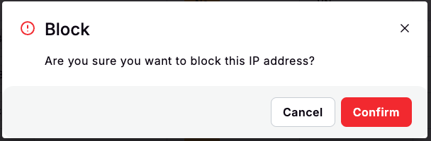 Confirm Blocking Confirm Blocking
