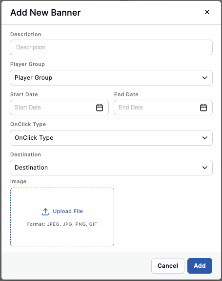 Create New Banner Create New Banner