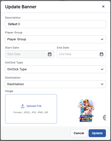 Banner Details Banner Details