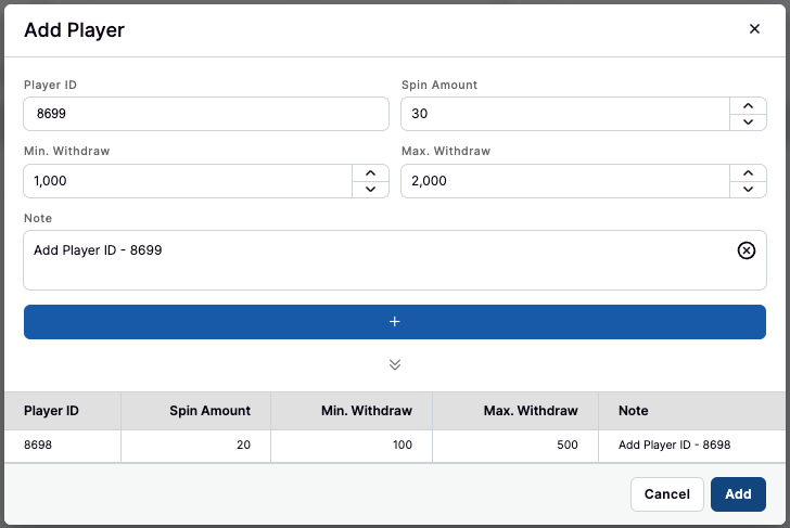 Free Game Add Player